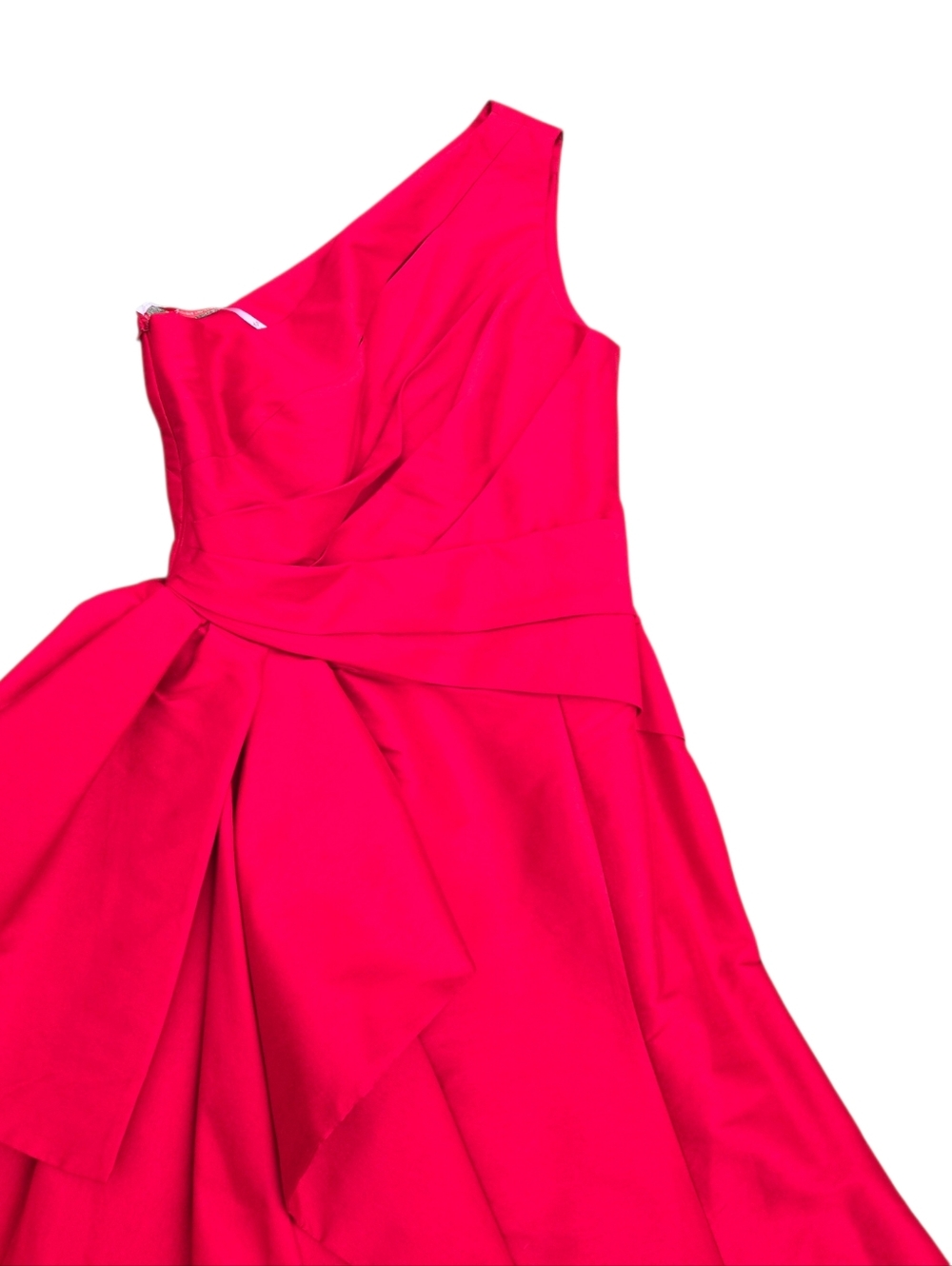 Monique Lhuillier red gown One Strap Mermaid Size 14 Dress In Red - Picture 2 of 16